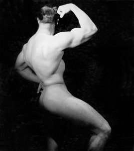 Nude Bodybuilder Side View, San Francisco, Kalifornia, n. 1950